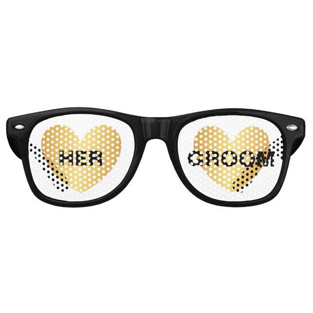 Sunglasses - Heart Fab Her Groom Golden Black (Front)