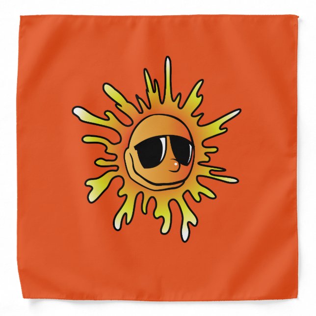 Sunglasses hot orange bandana (Front)
