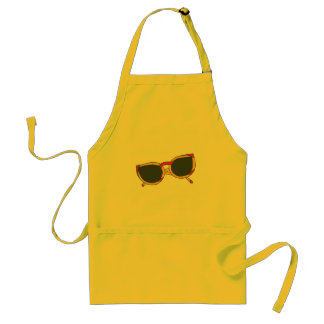 Sunglasses in yellow and red on Aprons