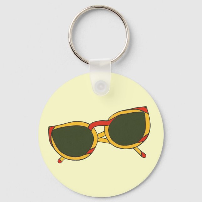 Sunglasses in yellow and red on Keychains (Front)