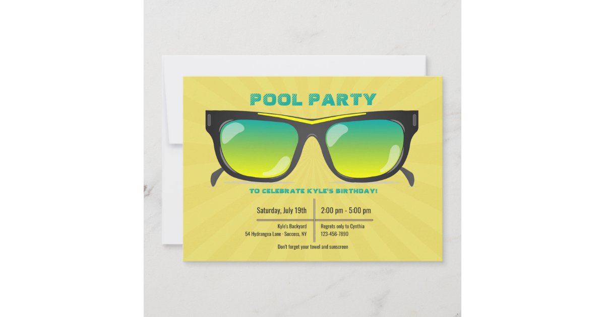 Sunglasses Invitation Zazzle
