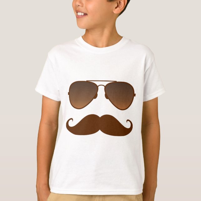 Sunglasses Mustache T-Shirt (Front)