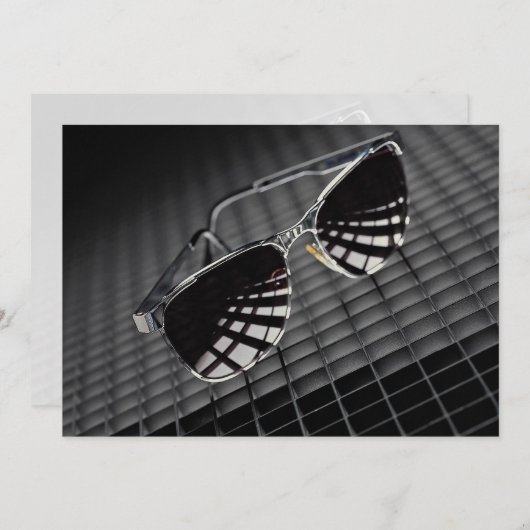 Sunglasses on grid background (Front/Back)