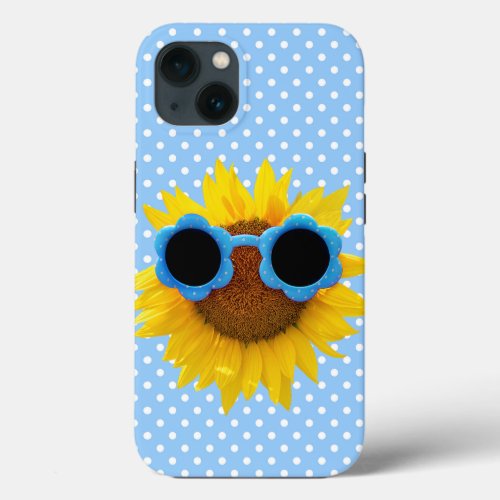 Sunglasses On Sunflower  iPhone 13 Case