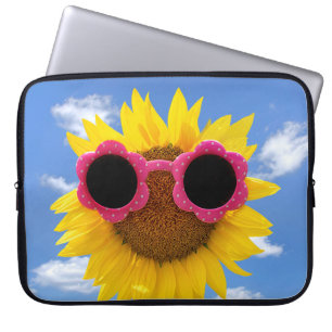 Sunglasses On Sunflower Laptop Sleeve