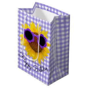 Sunglasses On Sunflower Medium Gift Bag