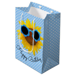 Sunglasses On Sunflower Medium Gift Bag