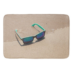 Sunglasses on the Beach Bathroom Mat