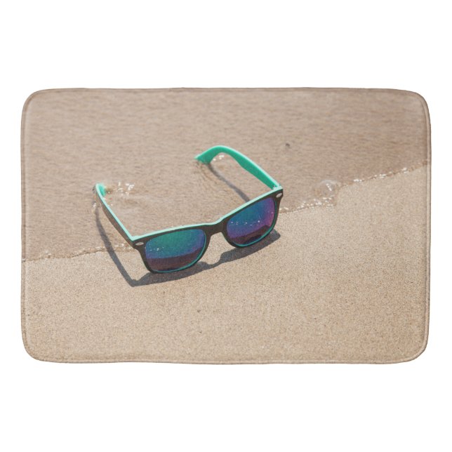 Sunglasses on the Beach Bathroom Mat (Front)