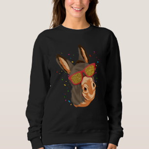Sunglasses Party Farm Animal Cool Farmer Funny Don Sweatshirt