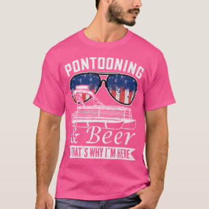 Sunglasses Pontoon Boat Captain Boating 4Th Of Jul T-Shirt