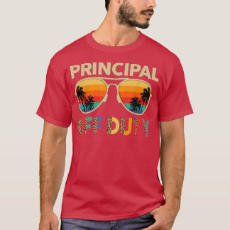 Sunglasses Principal Off Duty Leopard Last Day Of T-Shirt