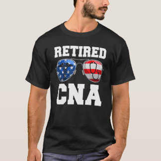 Sunglasses Retired Cna Nurse Retirement 4th Of Jul T-Shirt