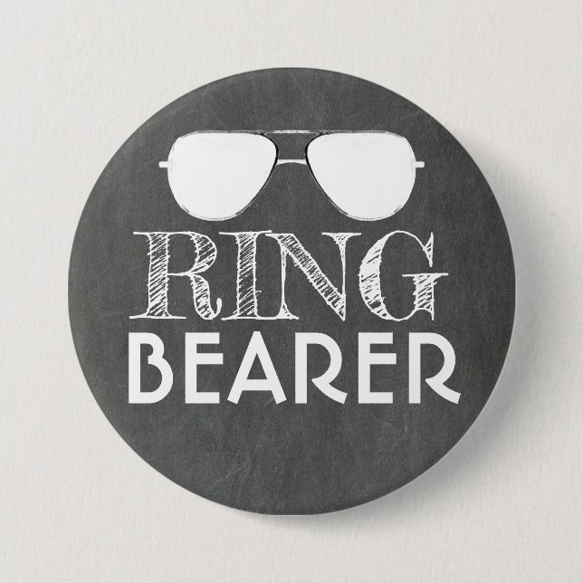 Sunglasses Ring Bearer Ring Security Wedding Button (Front)