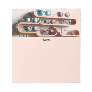 Sunglasses Stylish Colorful Fashionable Notepad