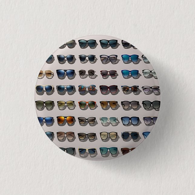 Sunglasses themed badge, pin, button gift (Front)