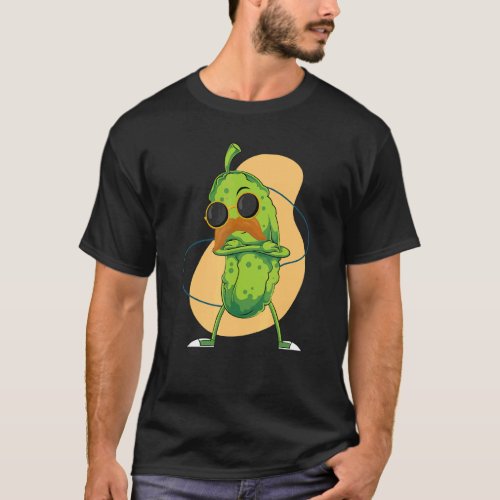 Sunglasses Veggie Cucumber  Moustache Cool Pickle T_Shirt