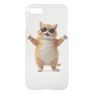 Sunglasses-wearing dancing chubby cat iPhone SE/8/7 case