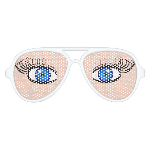 Sunglasses With Blue Fake Eyes