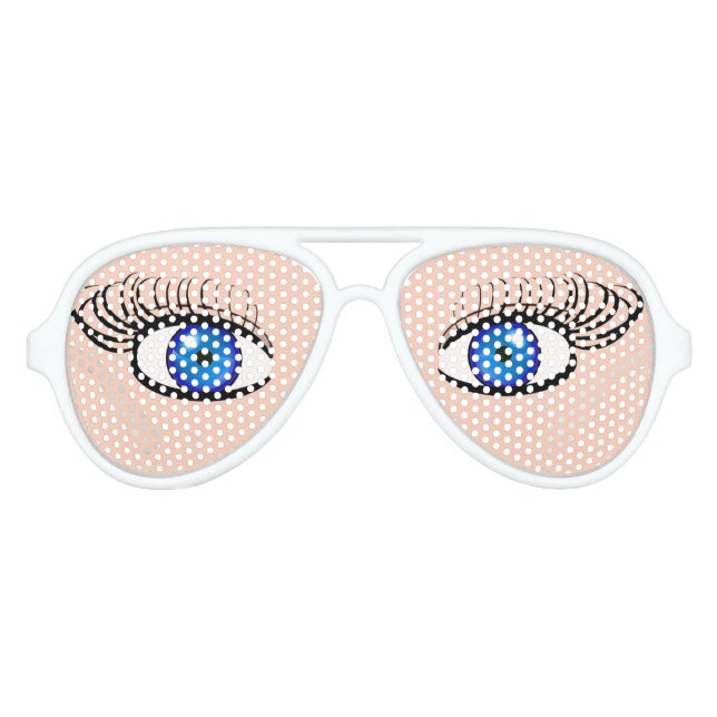 Sunglasses With Blue Fake Eyes (Front)