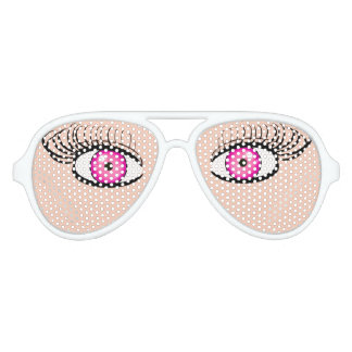 Sunglasses With Fake Pink Eyes