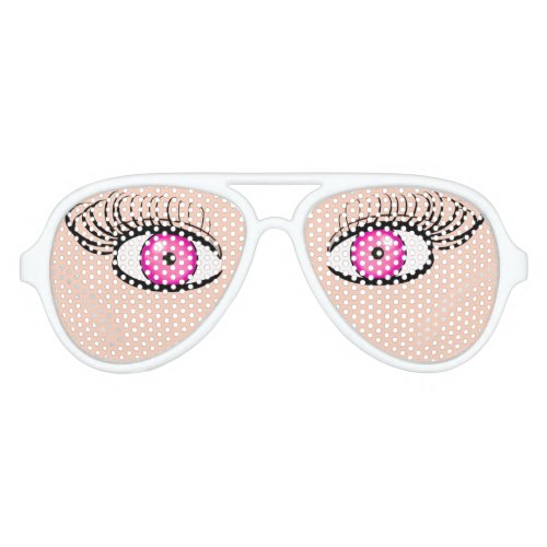 Sunglasses With Fake Pink Eyes