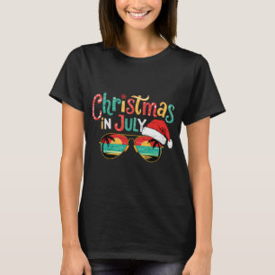 Sungled Christmas In July Summer Xmas Beach Vac T T-Shirt