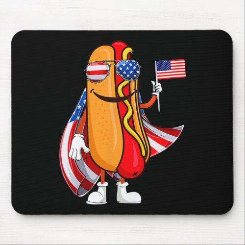 Sungles American Flag Usa Funny 4th Of July Fourth Mouse Pad
