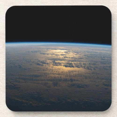Sunglint Beams Off A Partly Cloudy South Pacific Beverage Coaster