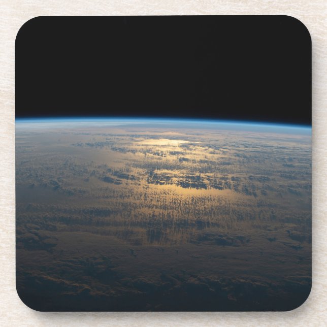 Sunglint Beams Off A Partly Cloudy South Pacific Beverage Coaster (Front)