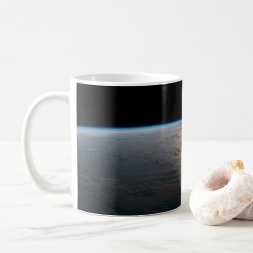 Sunglint Beams Off A Partly Cloudy South Pacific Coffee Mug