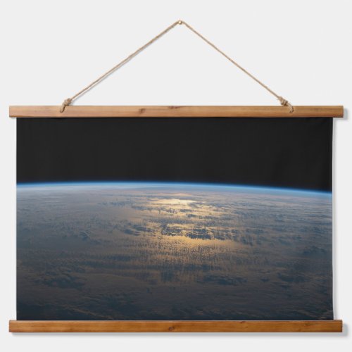 Sunglint Beams Off A Partly Cloudy South Pacific Hanging Tapestry