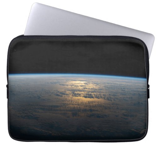 Sunglint Beams Off A Partly Cloudy South Pacific Laptop Sleeve