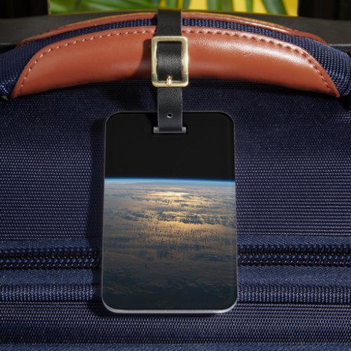 Sunglint Beams Off A Partly Cloudy South Pacific Luggage Tag