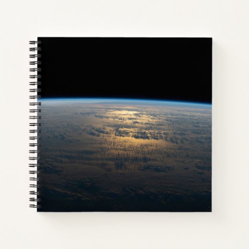 Sunglint Beams Off A Partly Cloudy South Pacific Notebook