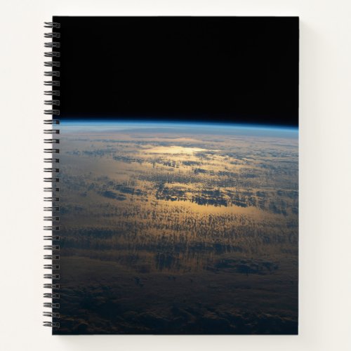 Sunglint Beams Off A Partly Cloudy South Pacific Notebook