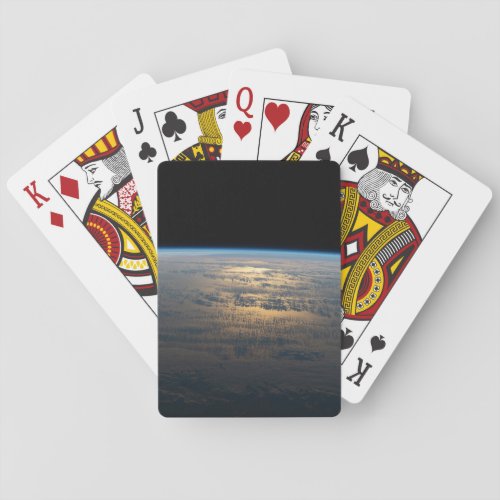 Sunglint Beams Off A Partly Cloudy South Pacific Playing Cards