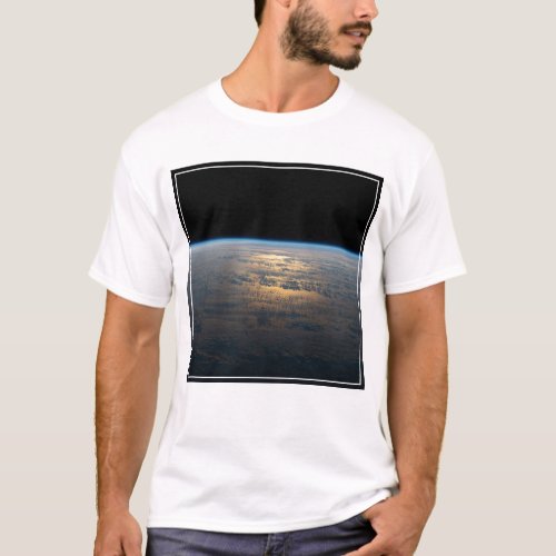 Sunglint Beams Off A Partly Cloudy South Pacific T_Shirt
