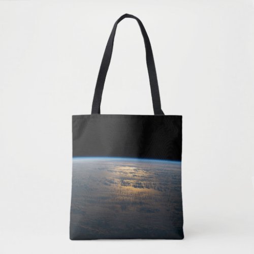 Sunglint Beams Off A Partly Cloudy South Pacific Tote Bag