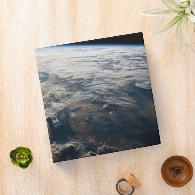 Sunglint Beams Off Celebes Sea In Southeast Asia 3 Ring Binder (In Situ)
