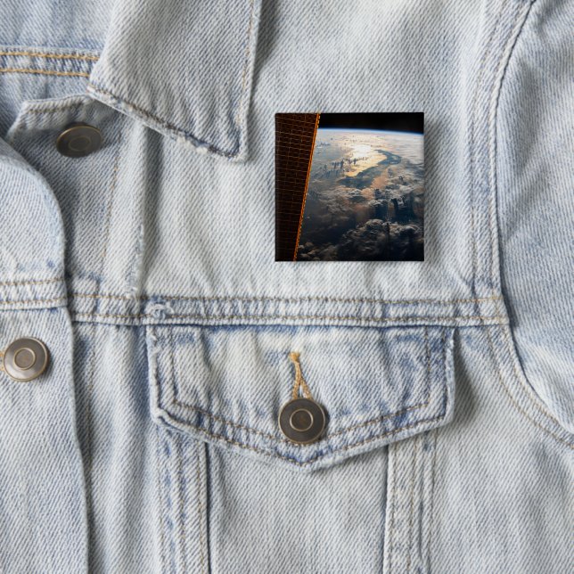Sunglint Beams Off Celebes Sea In Southeast Asia Button (In Situ)