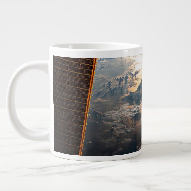 Sunglint Beams Off Celebes Sea In Southeast Asia Giant Coffee Mug (Left)