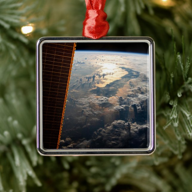 Sunglint Beams Off Celebes Sea In Southeast Asia Metal Ornament (Tree)