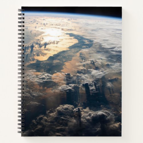 Sunglint Beams Off Celebes Sea In Southeast Asia Notebook