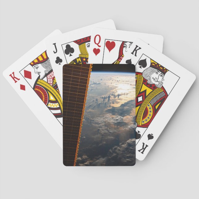 Sunglint Beams Off Celebes Sea In Southeast Asia Poker Cards (Back)