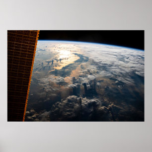 Sunglint Beams Off Celebes Sea In Southeast Asia Poster