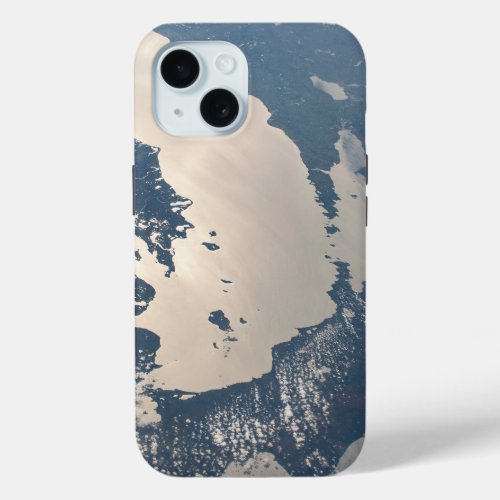 Sunglint Beams Off Lake Michigan iPhone 15 Case