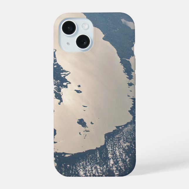 Sunglint Beams Off Lake Michigan iPhone 15 Case (Back)