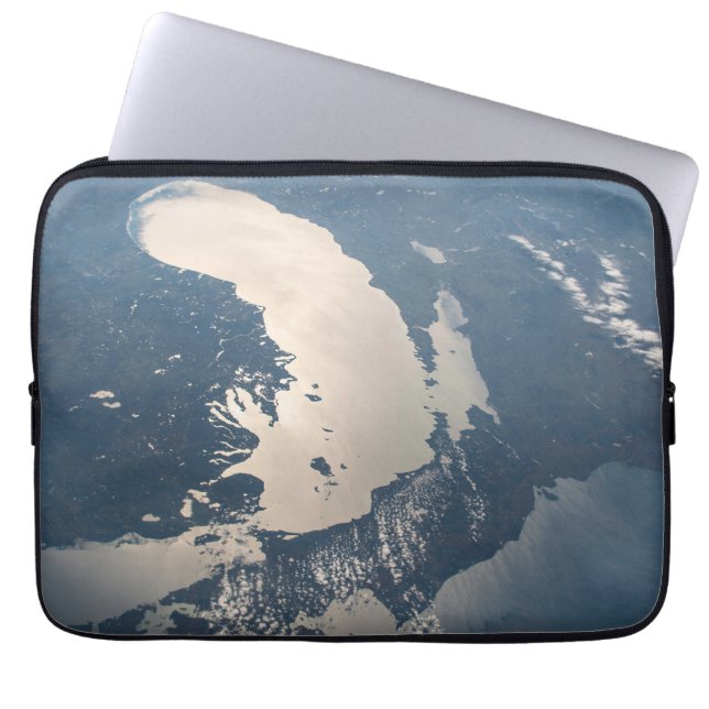 Sunglint Beams Off Lake Michigan Laptop Sleeve (Front)