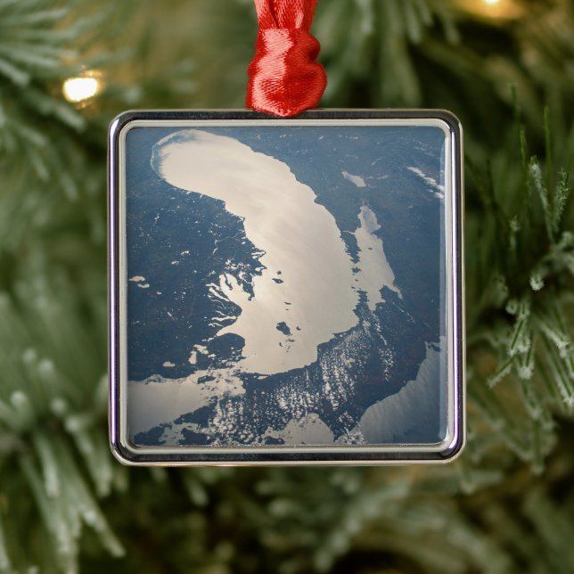 Sunglint Beams Off Lake Michigan Metal Ornament (Tree)